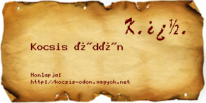 Kocsis Ödön névjegykártya